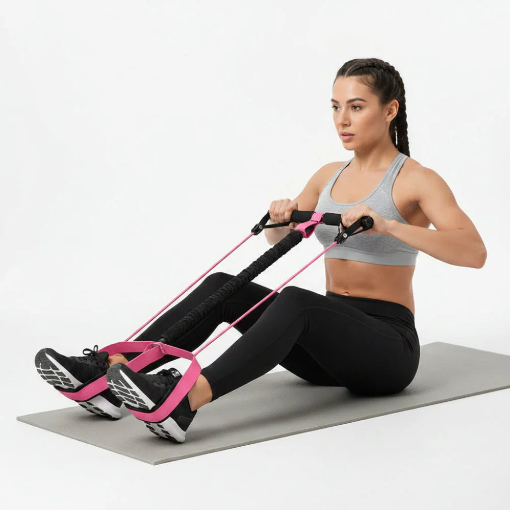 Ab Wheel Roller with Resistance Band Core Fitness Trainer