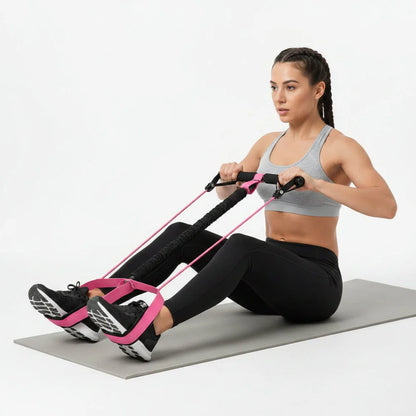 Ab Wheel Roller with Resistance Band Core Fitness Trainer