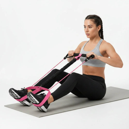 Ab Wheel Roller with Resistance Band Core Fitness Trainer