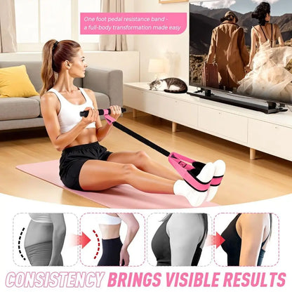 Ab Wheel Roller with Resistance Band Core Fitness Trainer