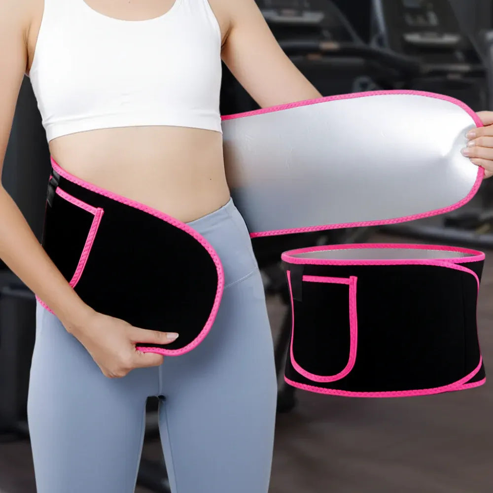 Abdominal Sweat Belt Waist Trainer with Core Slimming Support Wrap