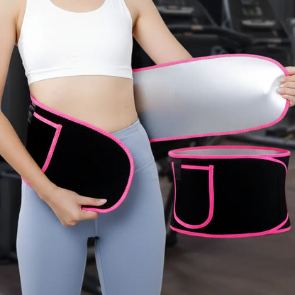 Abdominal Sweat Belt Waist Trainer with Core Slimming Support Wrap
