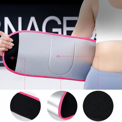 Abdominal Sweat Belt Waist Trainer with Core Slimming Support Wrap