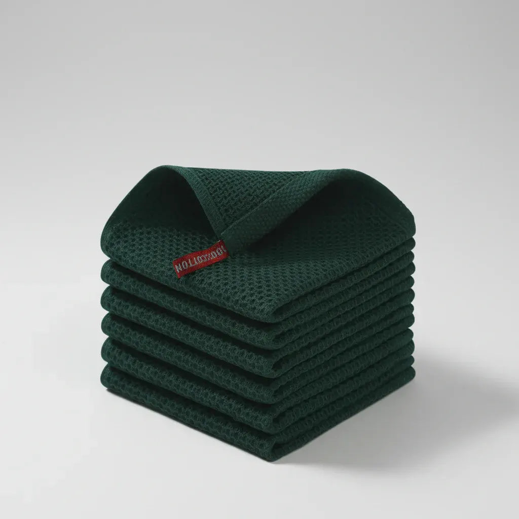 Absorbent Honeycomb Waffle Weave Cotton Dish Cloth Set