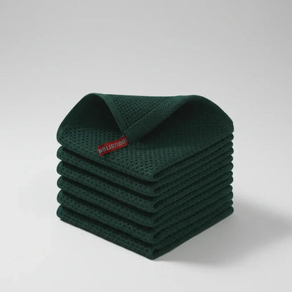 Absorbent Honeycomb Waffle Weave Cotton Dish Cloth Set