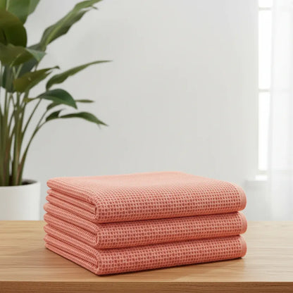 Absorbent Honeycomb Waffle Weave Cotton Dish Cloth Set