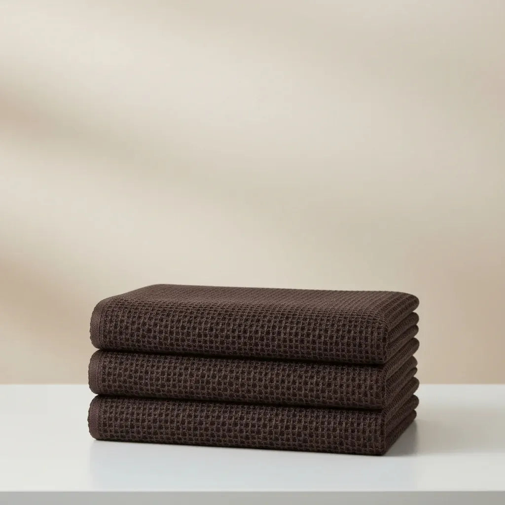 Absorbent Honeycomb Waffle Weave Cotton Dish Cloth Set