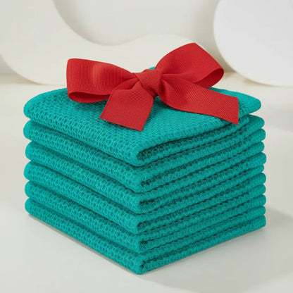 Absorbent Honeycomb Waffle Weave Cotton Dish Cloth Set