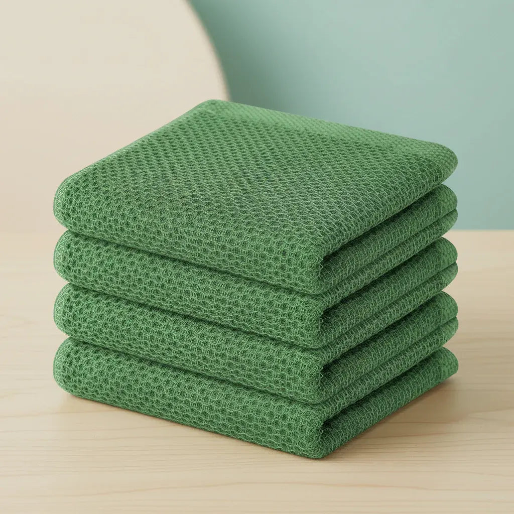 Absorbent Honeycomb Waffle Weave Cotton Dish Cloth Set