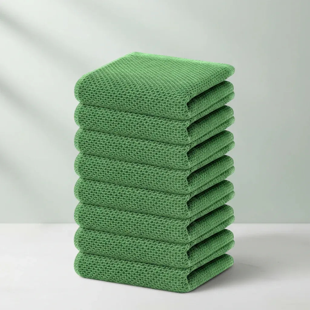 Absorbent Honeycomb Waffle Weave Cotton Dish Cloth Set