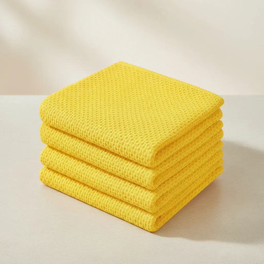 Absorbent Honeycomb Waffle Weave Cotton Dish Cloth Set