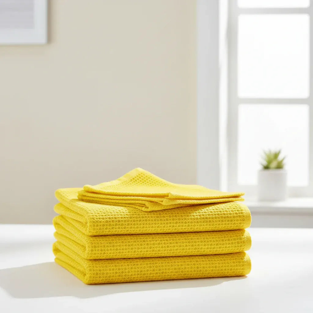 Absorbent Honeycomb Waffle Weave Cotton Dish Cloth Set