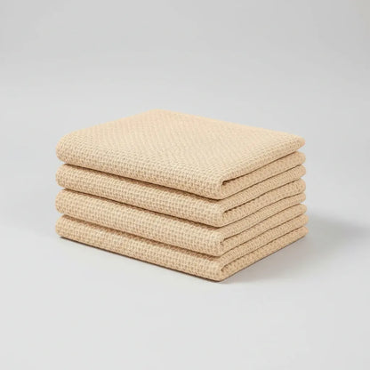 Absorbent Honeycomb Waffle Weave Cotton Dish Cloth Set