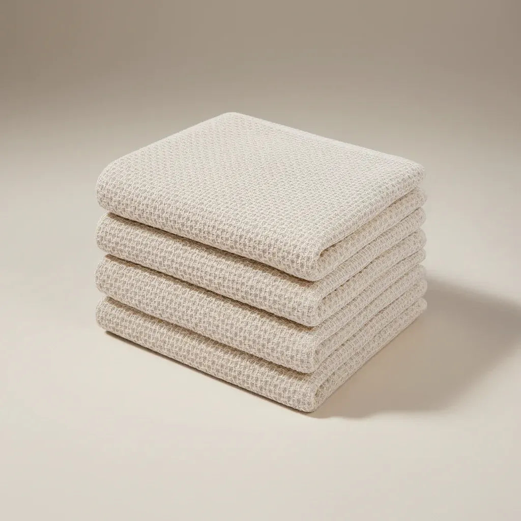 Absorbent Honeycomb Waffle Weave Cotton Dish Cloth Set