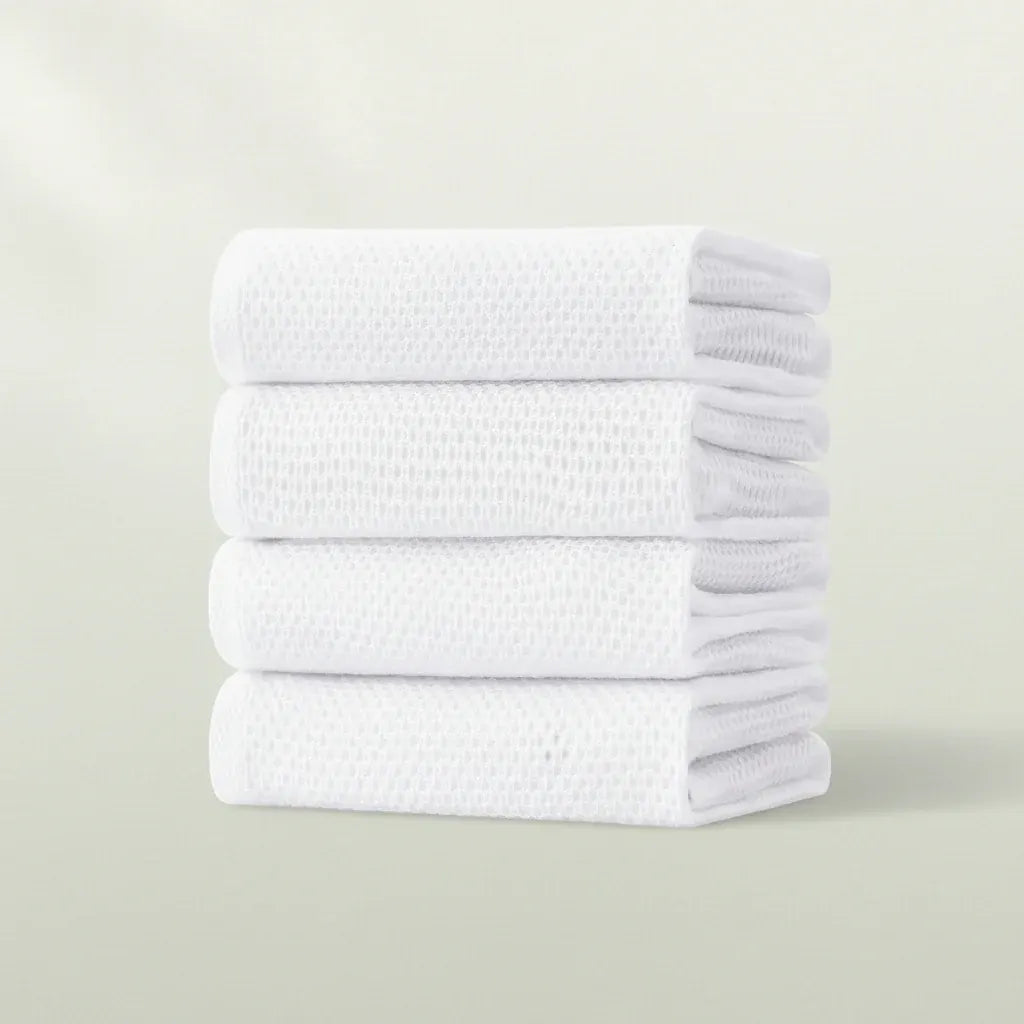 Absorbent Honeycomb Waffle Weave Cotton Dish Cloth Set