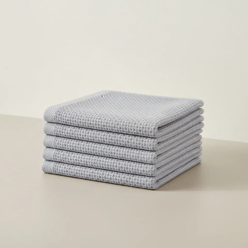 Absorbent Honeycomb Waffle Weave Cotton Dish Cloth Set
