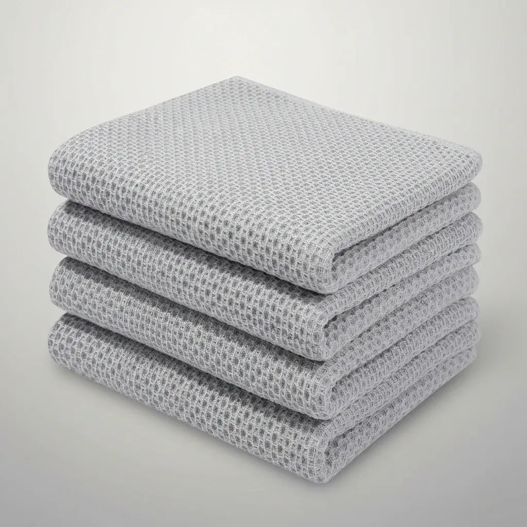 Absorbent Honeycomb Waffle Weave Cotton Dish Cloth Set