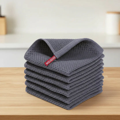Absorbent Honeycomb Waffle Weave Cotton Dish Cloth Set