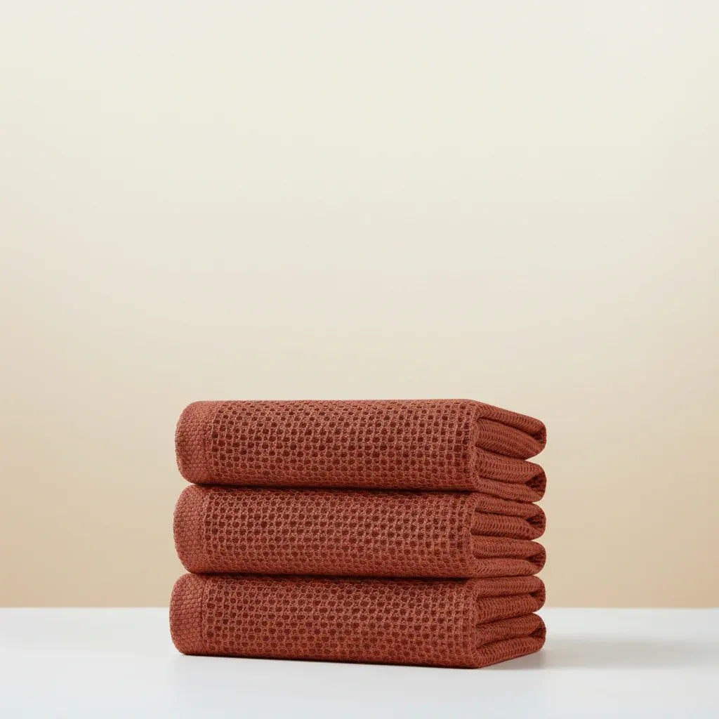 Absorbent Honeycomb Waffle Weave Cotton Dish Cloth Set