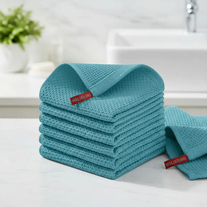 Absorbent Honeycomb Waffle Weave Cotton Dish Cloth Set