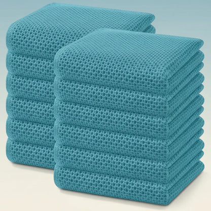 Absorbent Honeycomb Waffle Weave Cotton Dish Cloth Set