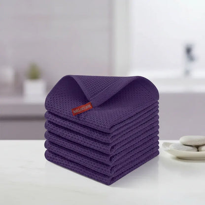 Absorbent Honeycomb Waffle Weave Cotton Dish Cloth Set