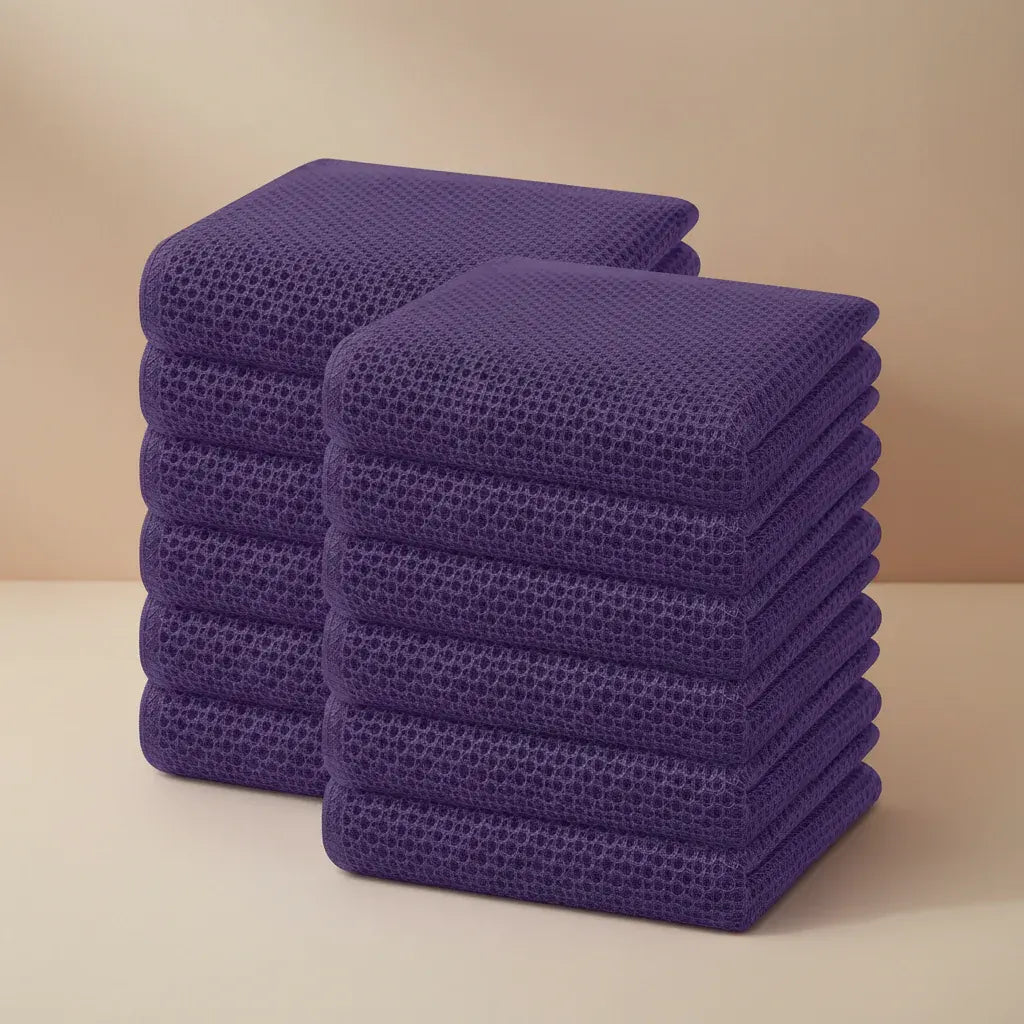 Absorbent Honeycomb Waffle Weave Cotton Dish Cloth Set