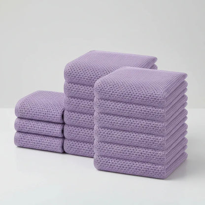 Absorbent Honeycomb Waffle Weave Cotton Dish Cloth Set