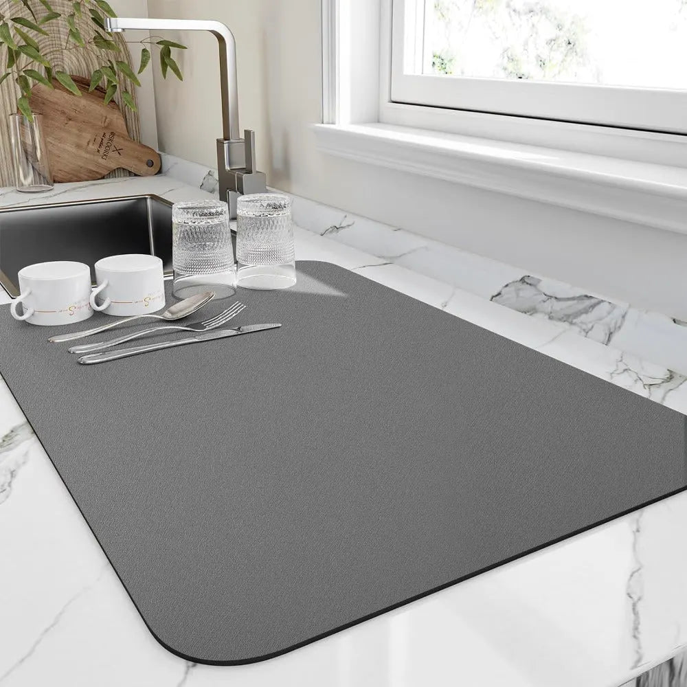 Absorbent Kitchen Counter Drying Mat for Dishes