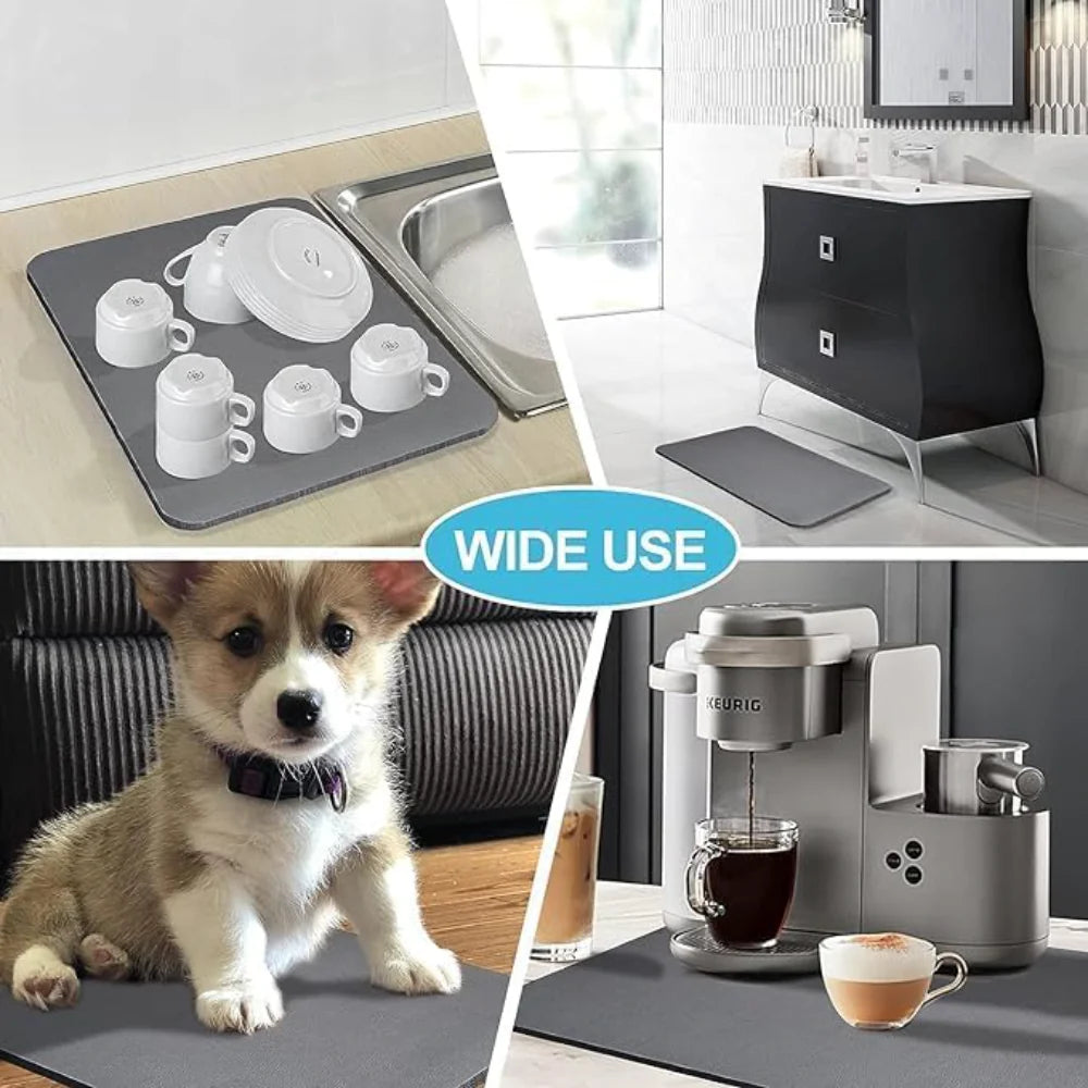Absorbent Kitchen Counter Drying Mat for Dishes