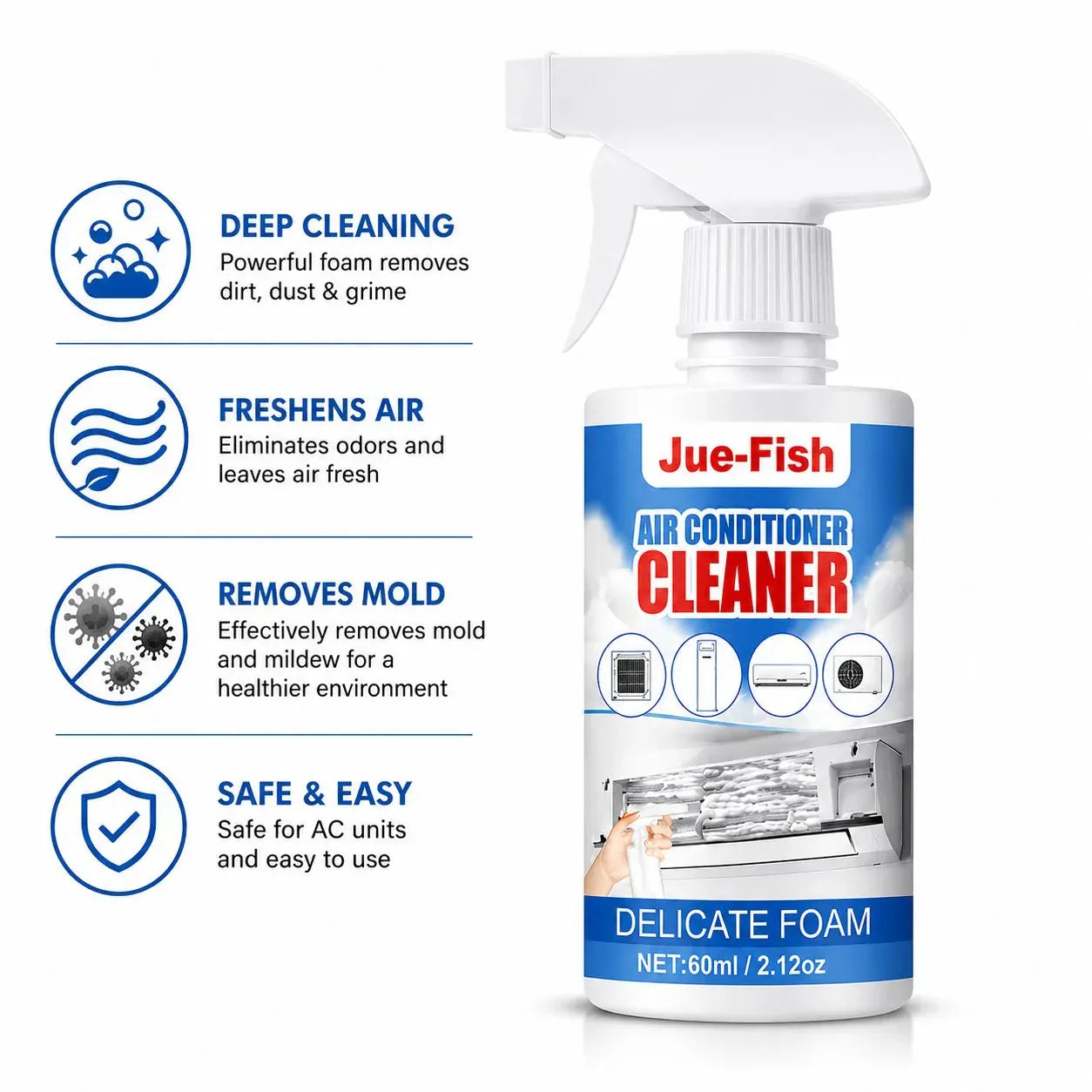AC Coil & Foam Cleaning Spray for Air Conditioners