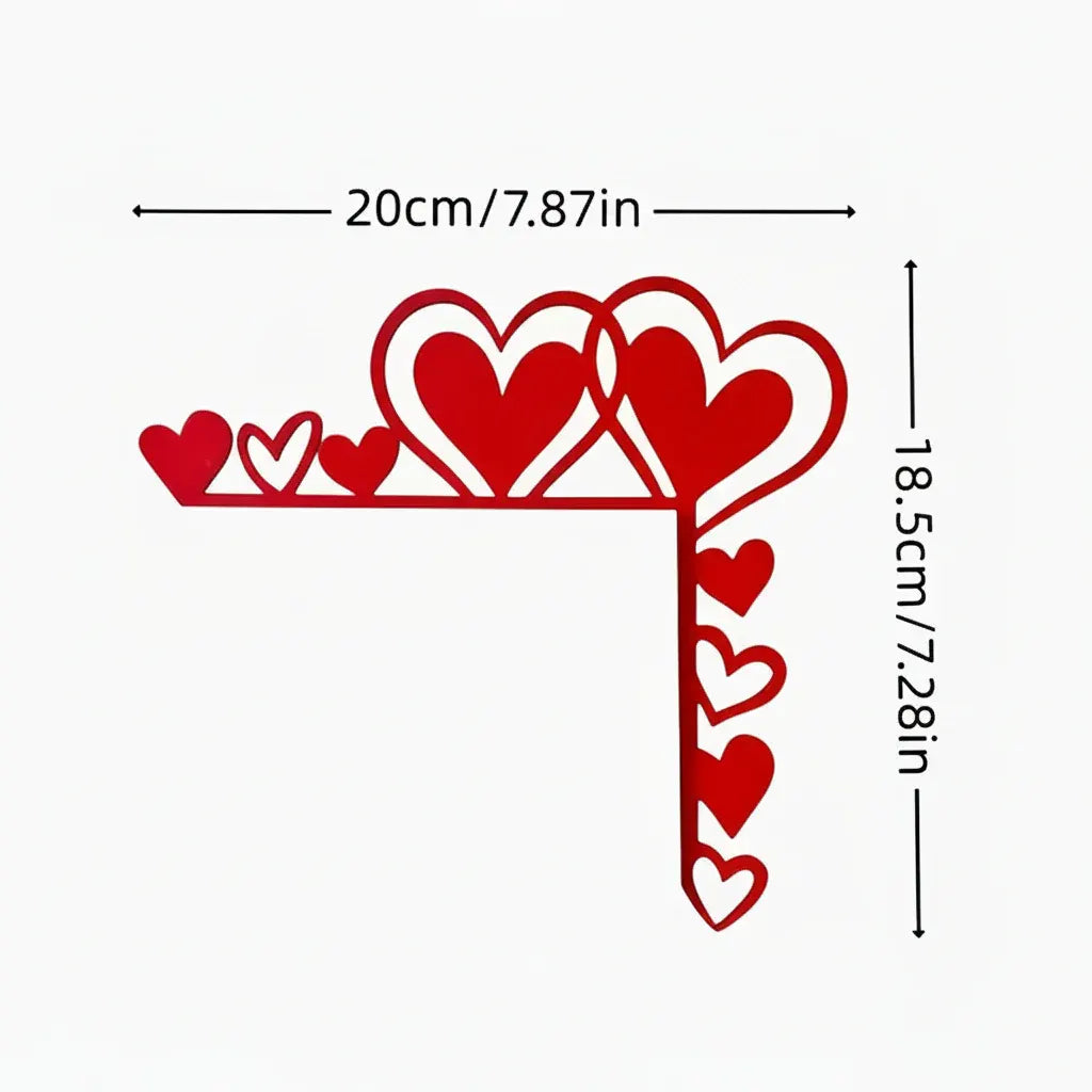 Acrylic Heart-Shaped Mirror Wall Sticker Decorative Frame Decor