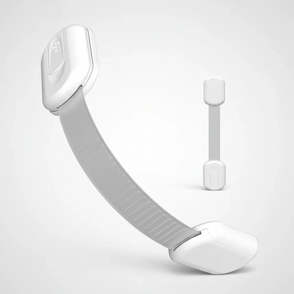 Adhesive Baby Proofing Strap Locks for Cabinet Doors and Drawers