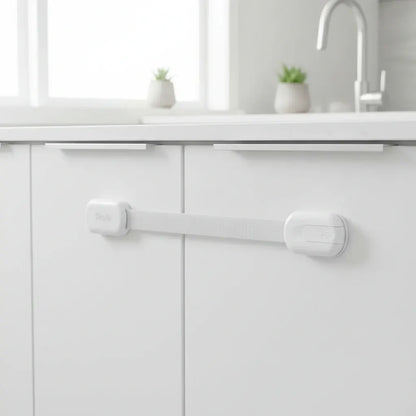Adhesive Baby Proofing Strap Locks for Cabinet Doors and Drawers