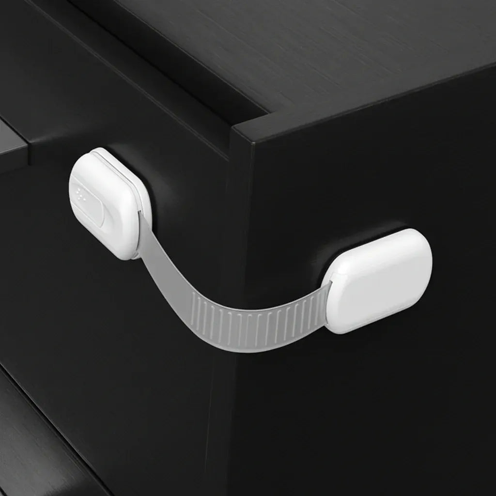 Adhesive Baby Proofing Strap Locks for Cabinet Doors and Drawers