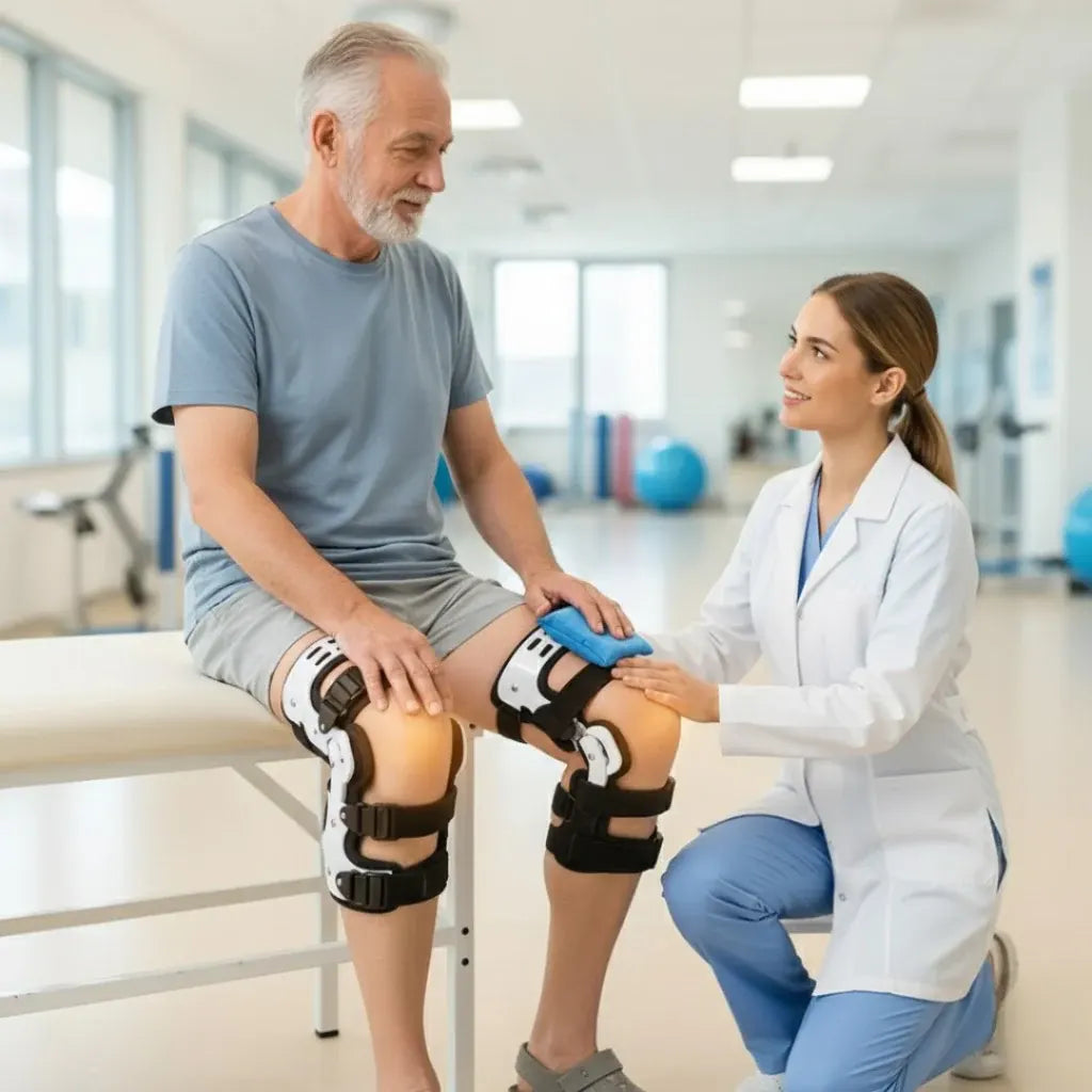 Adjustable Arthritis Knee Support Brace with Strap