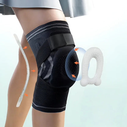 Adjustable Compression Knee Sleeve with Support Stabilizer
