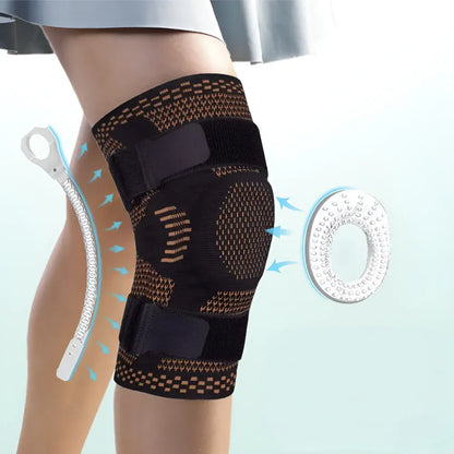 Adjustable Compression Knee Sleeve with Support Stabilizer