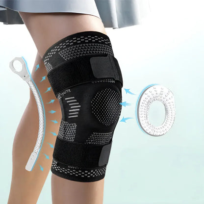 Adjustable Compression Knee Sleeve with Support Stabilizer