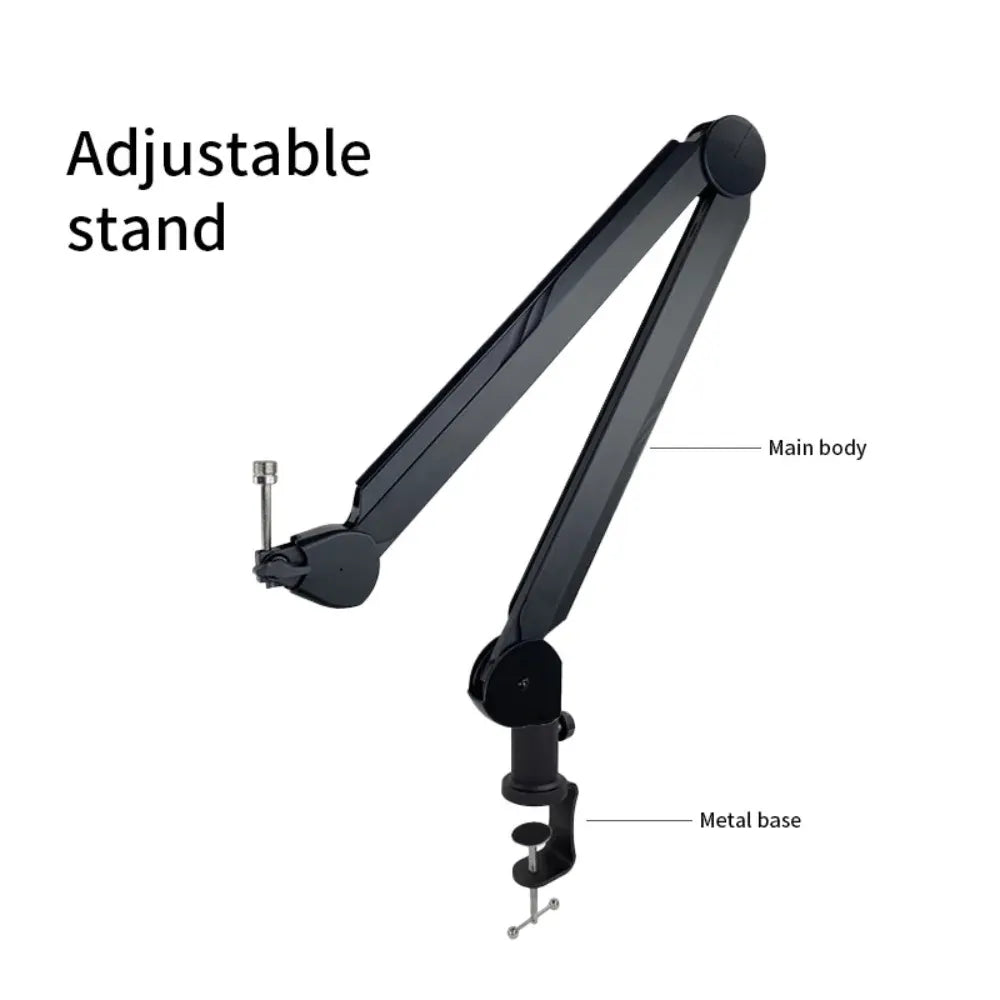 Adjustable Desk Boom Microphone Arm Stand with Cable Management