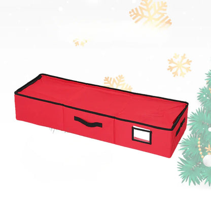 Adjustable Divider Christmas Ornament Storage Container with Clear Viewing Window
