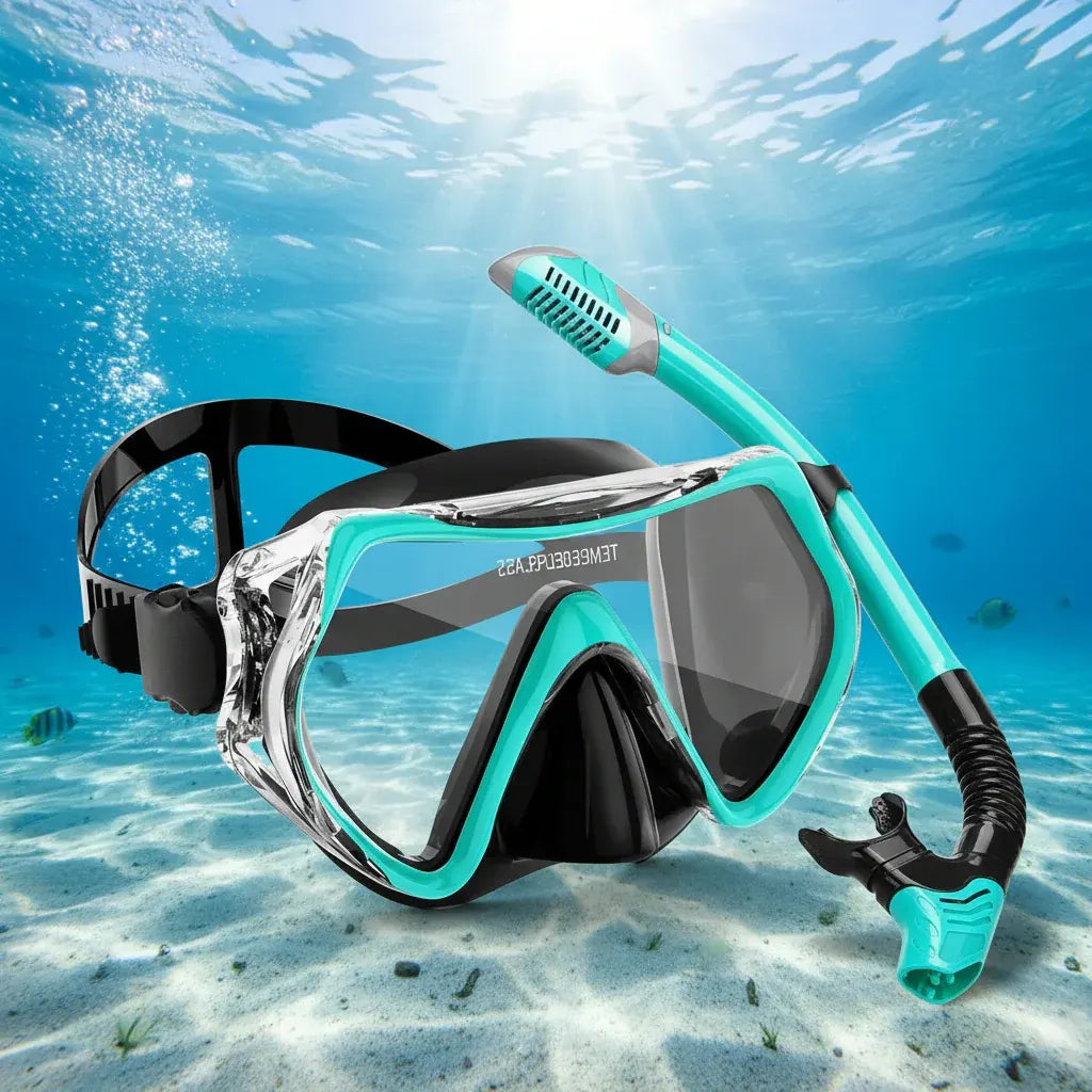 Adjustable Dry Snorkel Mask Set with Strap