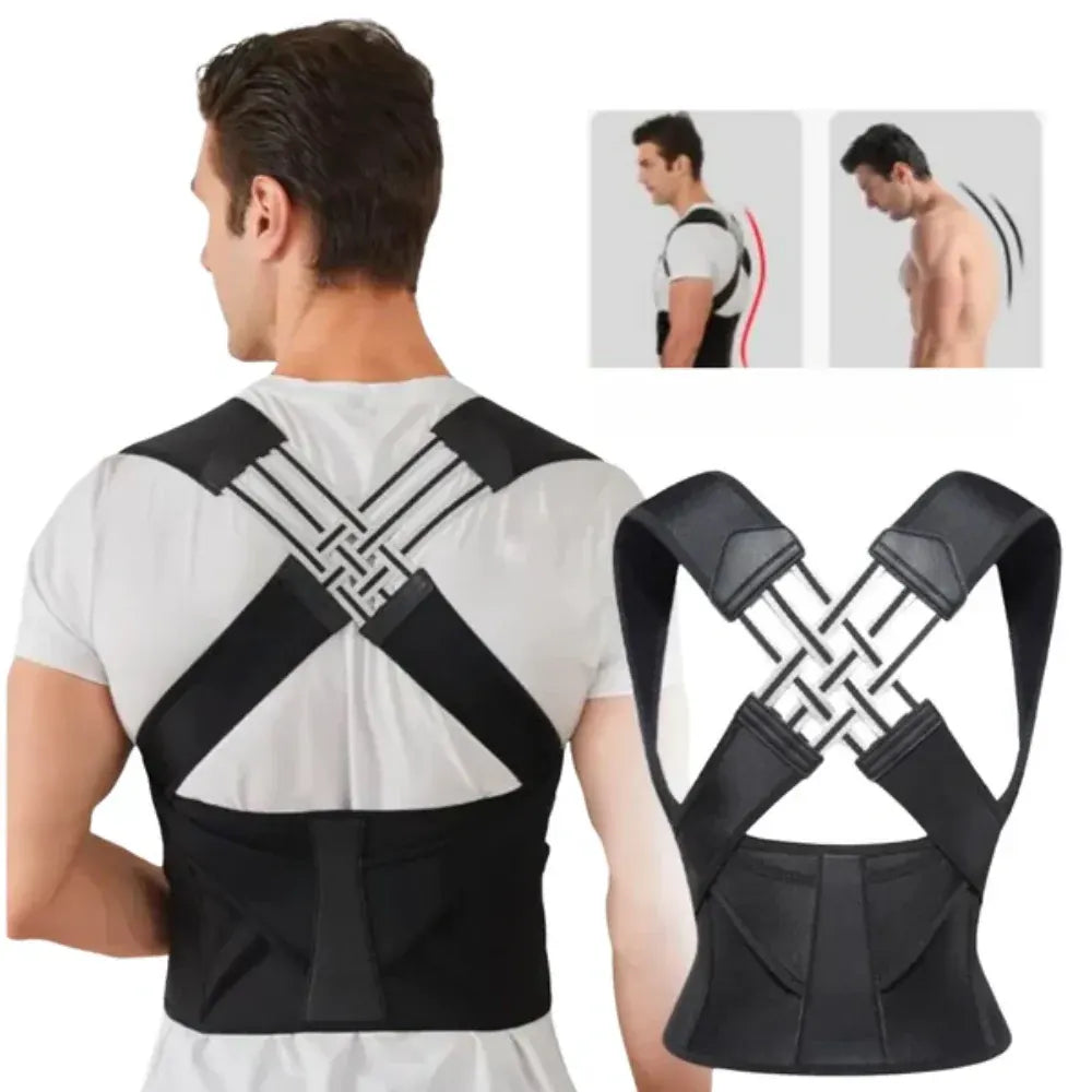 Adjustable Elastic Back Brace for Shoulder Support and Posture Correction
