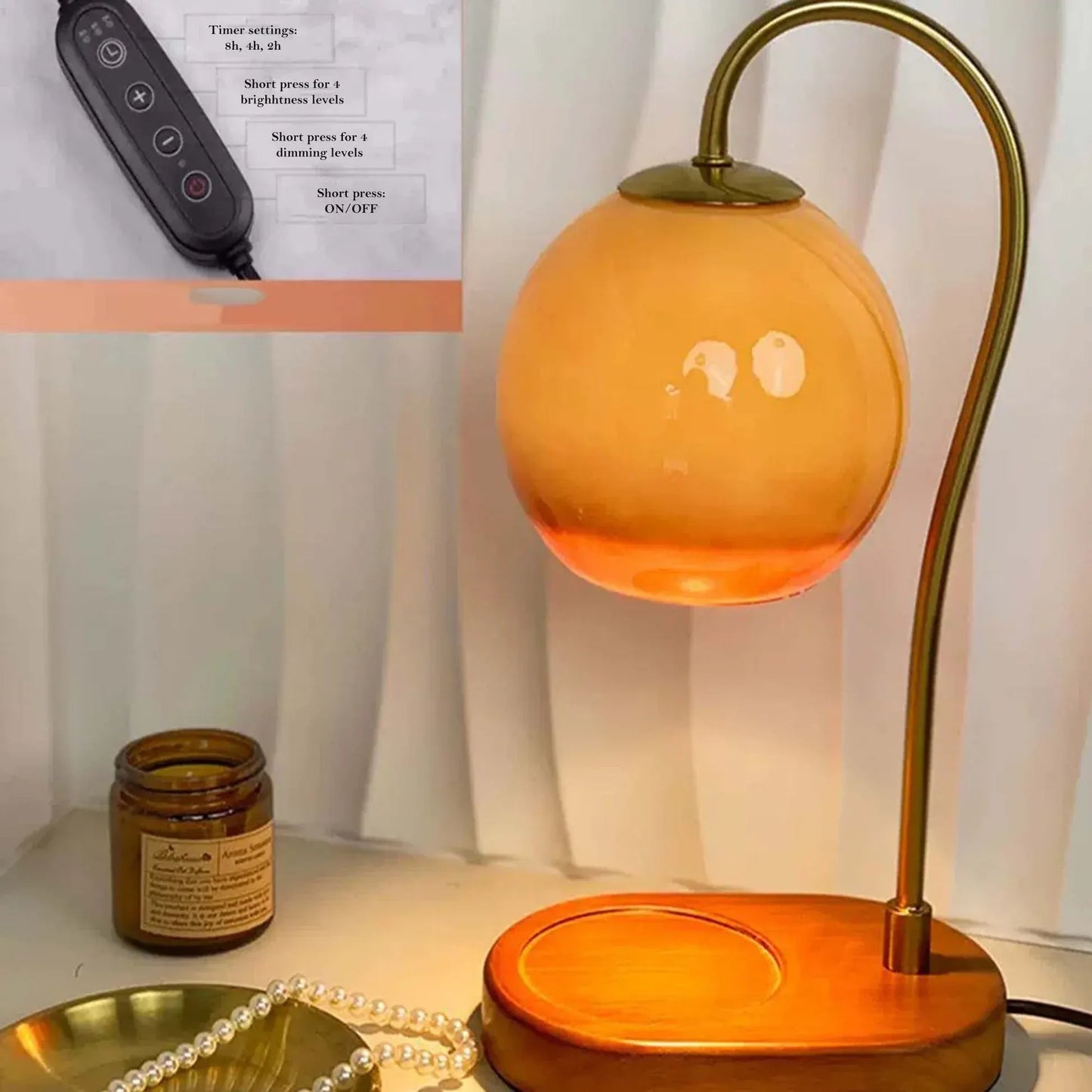 Adjustable Flameless Candle Wax Melting Table Lamp