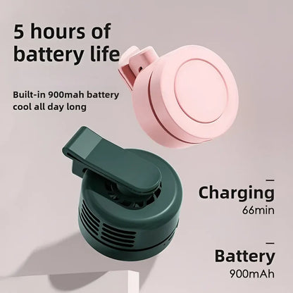 Adjustable Foldable Mini Clip-On Neck Portable Fan