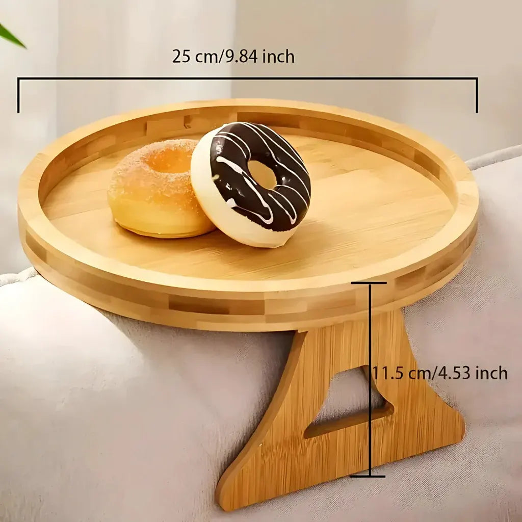 Adjustable Folding Armrest Tray Table for Sofa and Couch
