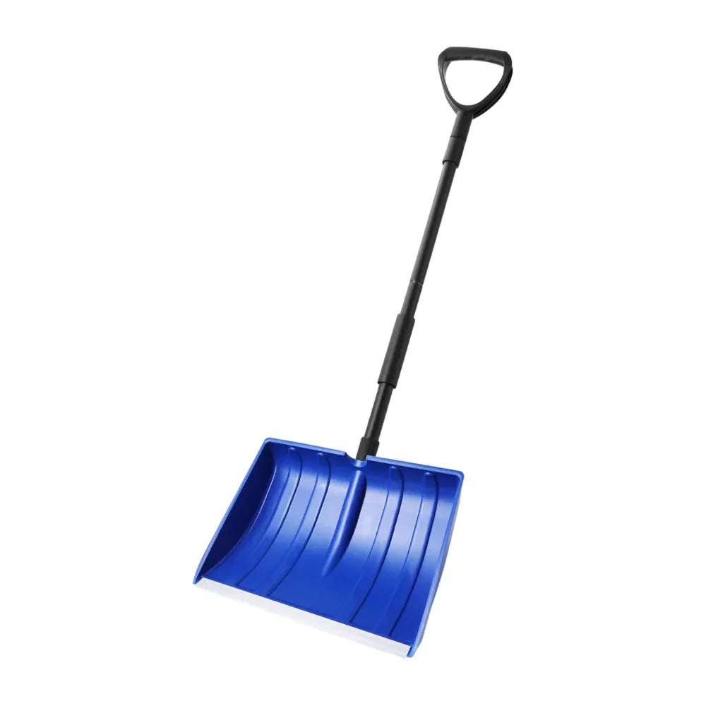 Adjustable Handle Snow Shovel with Wide Plastic Scoop Blade