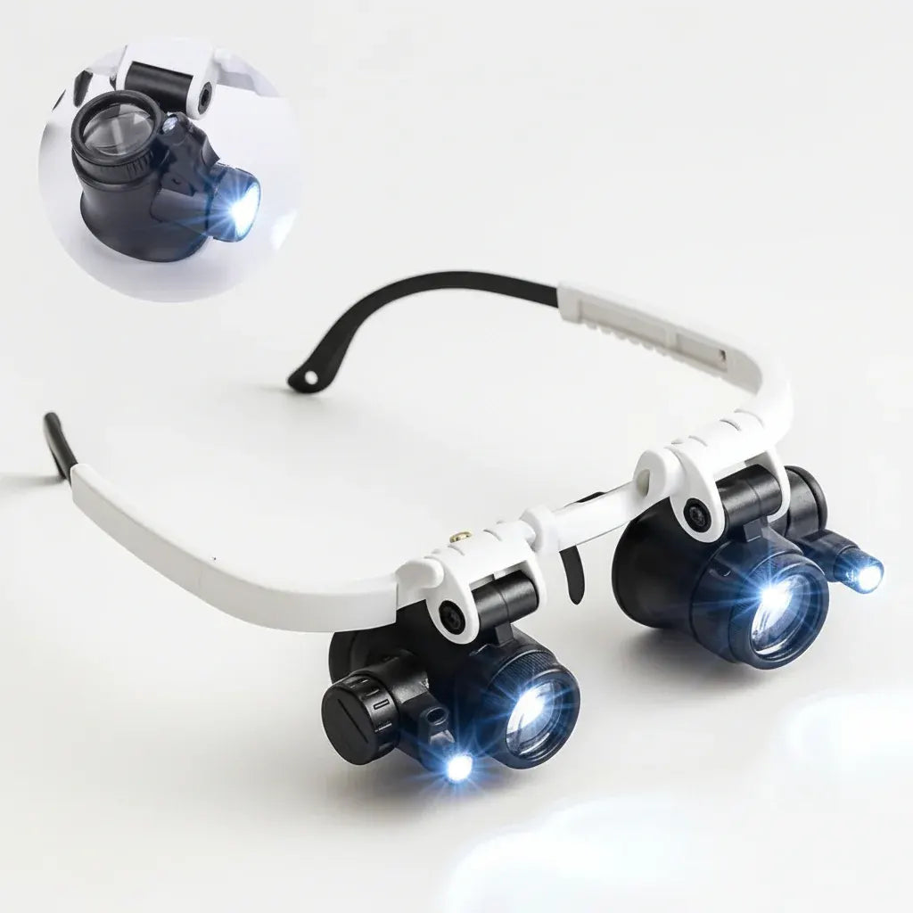 Adjustable Headband LED Magnifier with Interchangeable Lens