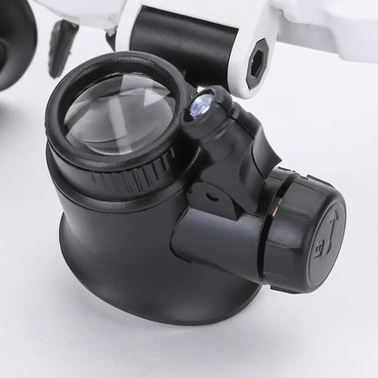 Adjustable Headband LED Magnifier with Interchangeable Lens