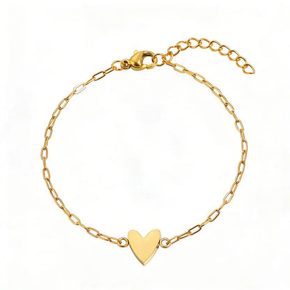 Adjustable Heart-Link Matching Bracelet Set for Couples